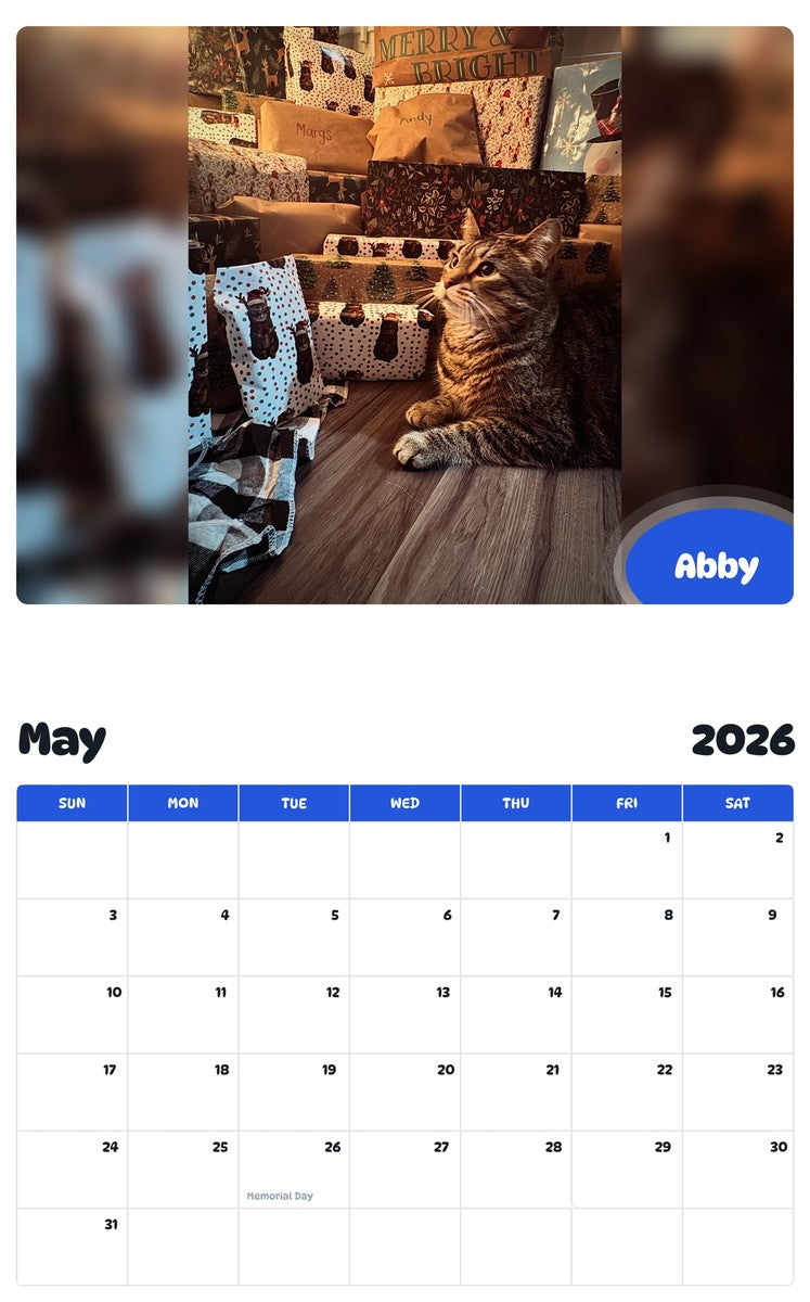 2026 - 2027 Abby - Pawidols Pet Calendar