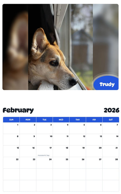 October 2025 - September 2026 Trudy - Pawidols Pet Calendar