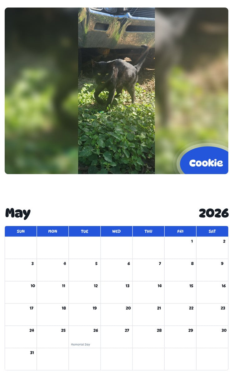 2026 - 2027 Cookie - Pawidols Pet Calendar