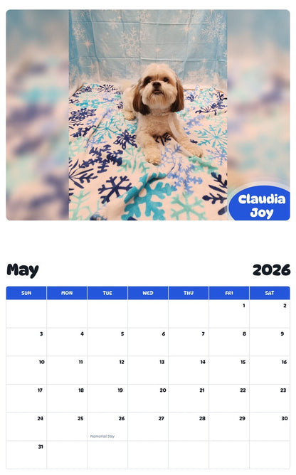 2026 - 2027 Claudia Joy - Pawidols Pet Calendar