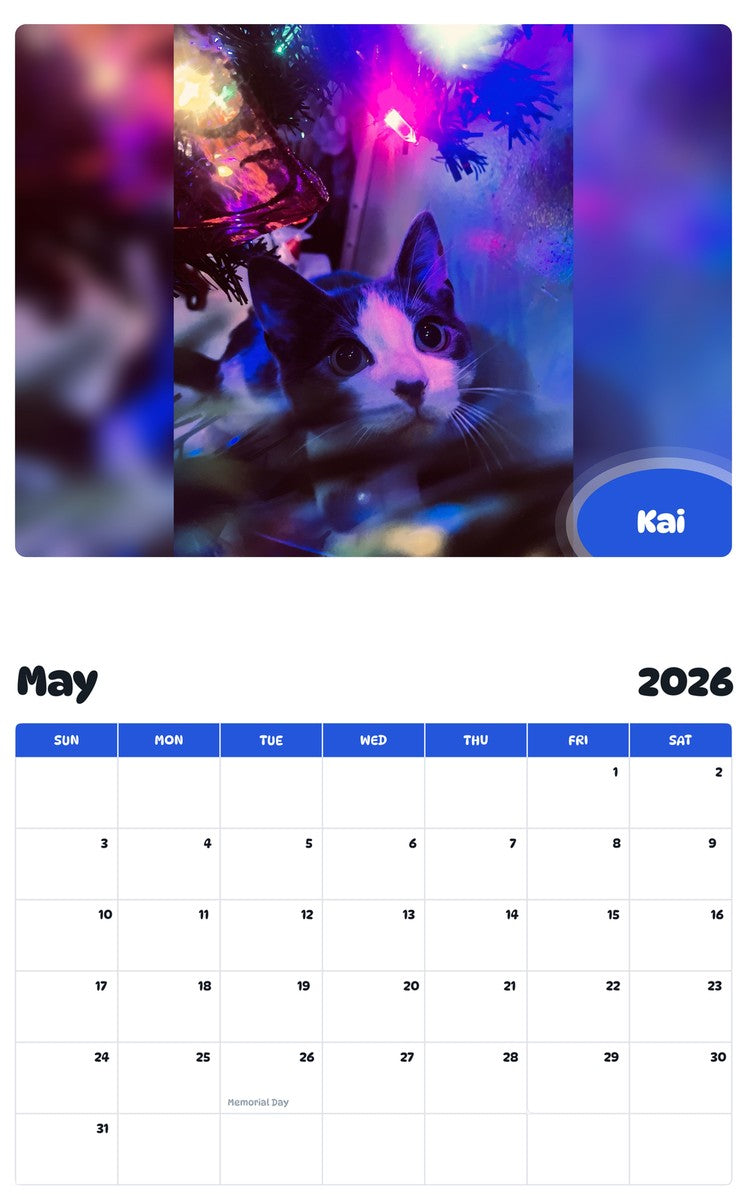 2026 - 2027 Kai - Pawidols Pet Calendar