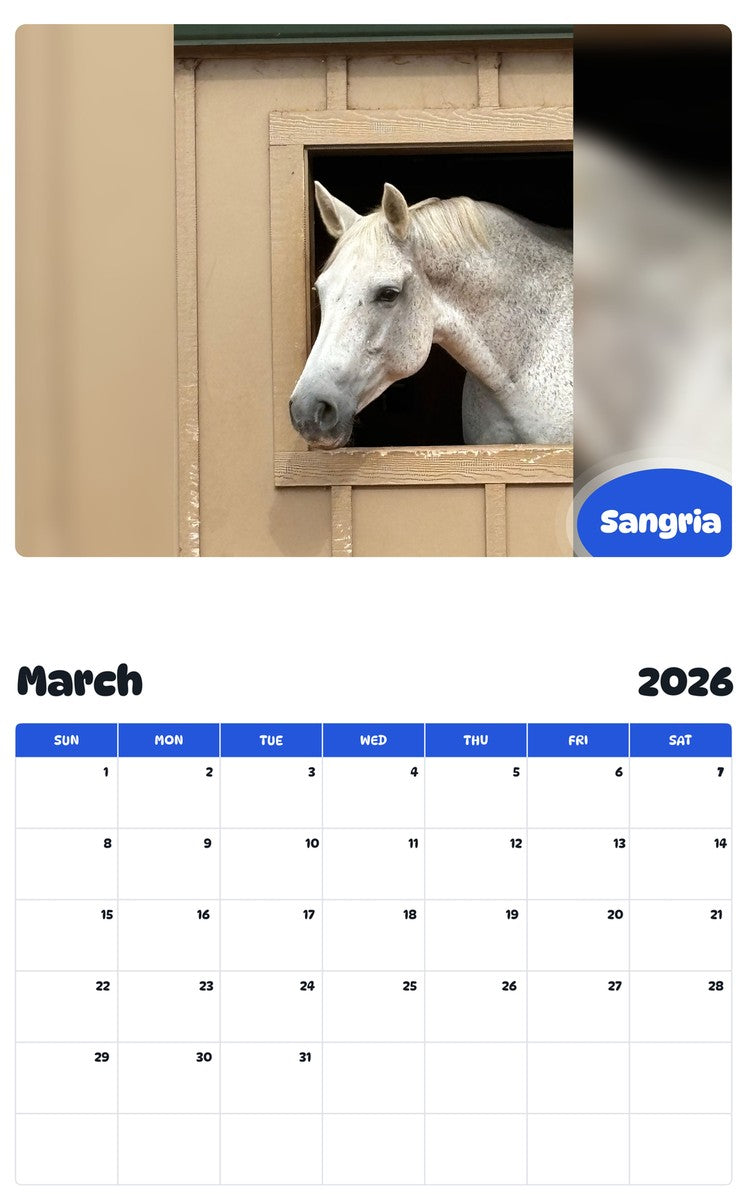 November 2025 - October 2026 Sangria - Pawidols Pet Calendar