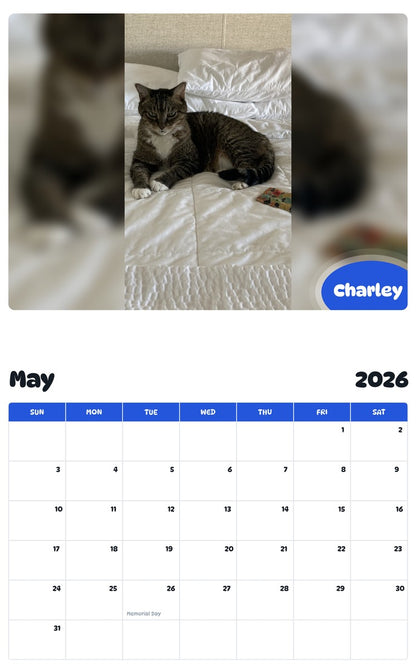 2026 - 2027 Charley - Pawidols Pet Calendar