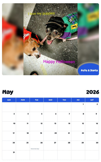 2026 - 2027 Fefe & Darla - Pawidols Pet Calendar