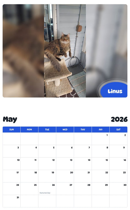 2026 - 2027 Linus - Pawidols Pet Calendar