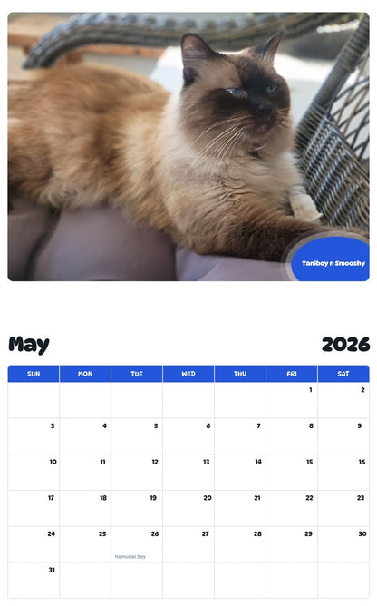 2026 - 2027 Taniboy n Smooshy - Pawidols Pet Calendar