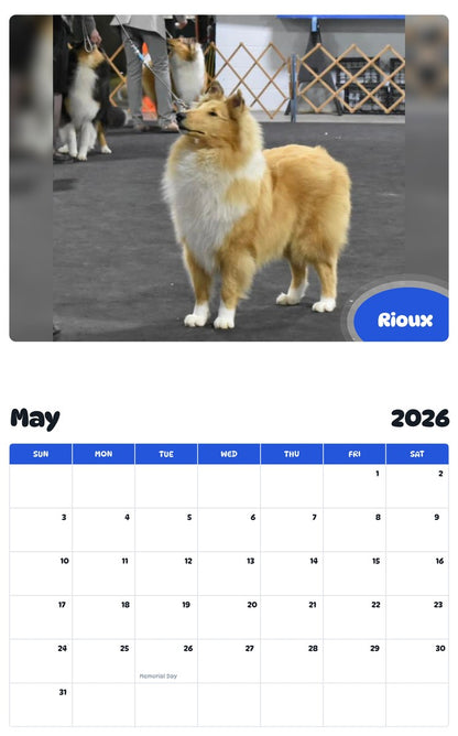 2026 - 2027 Rioux - Pawidols Pet Calendar