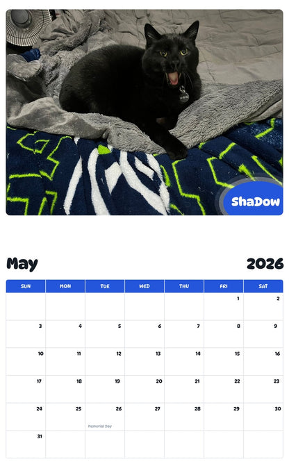 2026 - 2027 ShaDow - Pawidols Pet Calendar