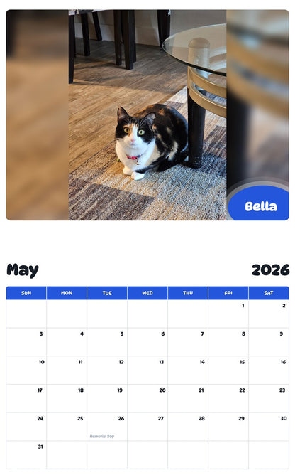 2026 - 2027 Bella - Pawidols Pet Calendar