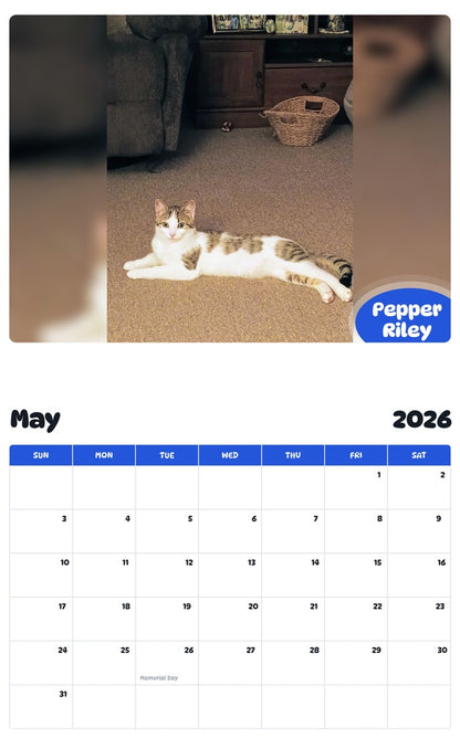2026 - 2027 Pepper Riley - Pawidols Pet Calendar