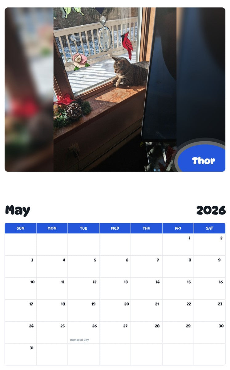2026 - 2027 Thor - Pawidols Pet Calendar