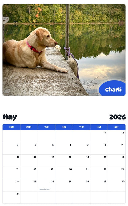 2026 - 2027 Charli - Pawidols Pet Calendar