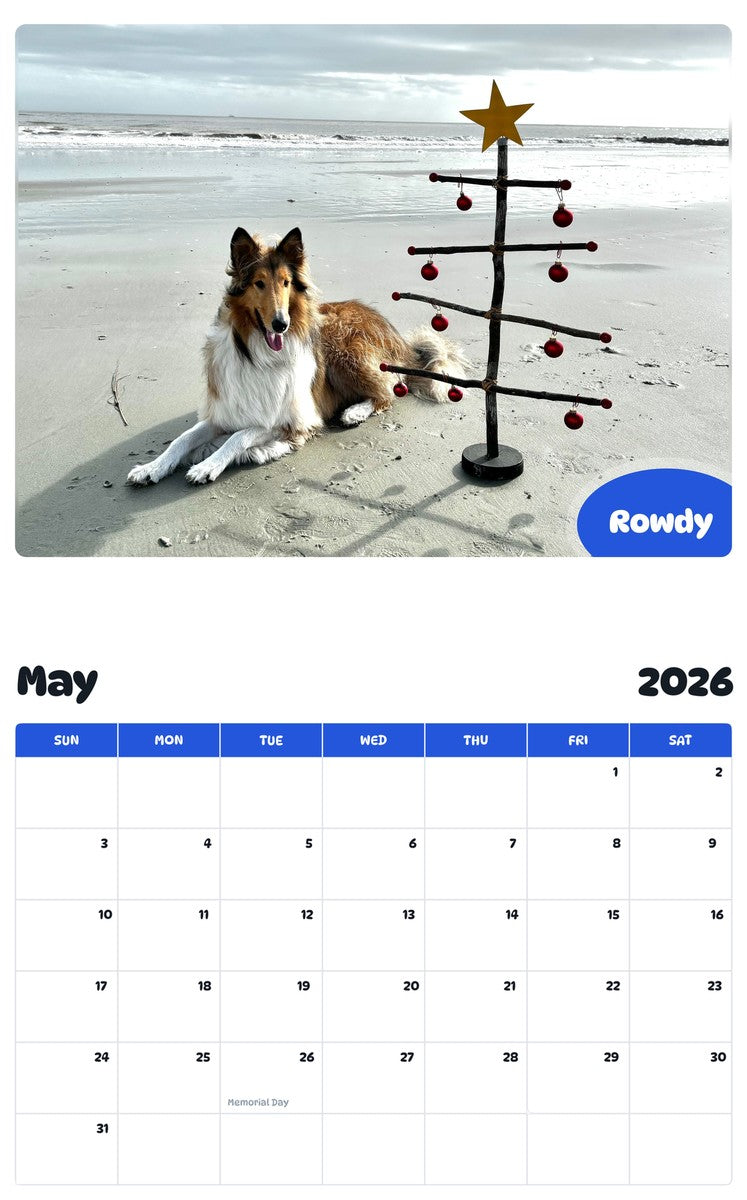 2026 - 2027 Rowdy - Pawidols Pet Calendar