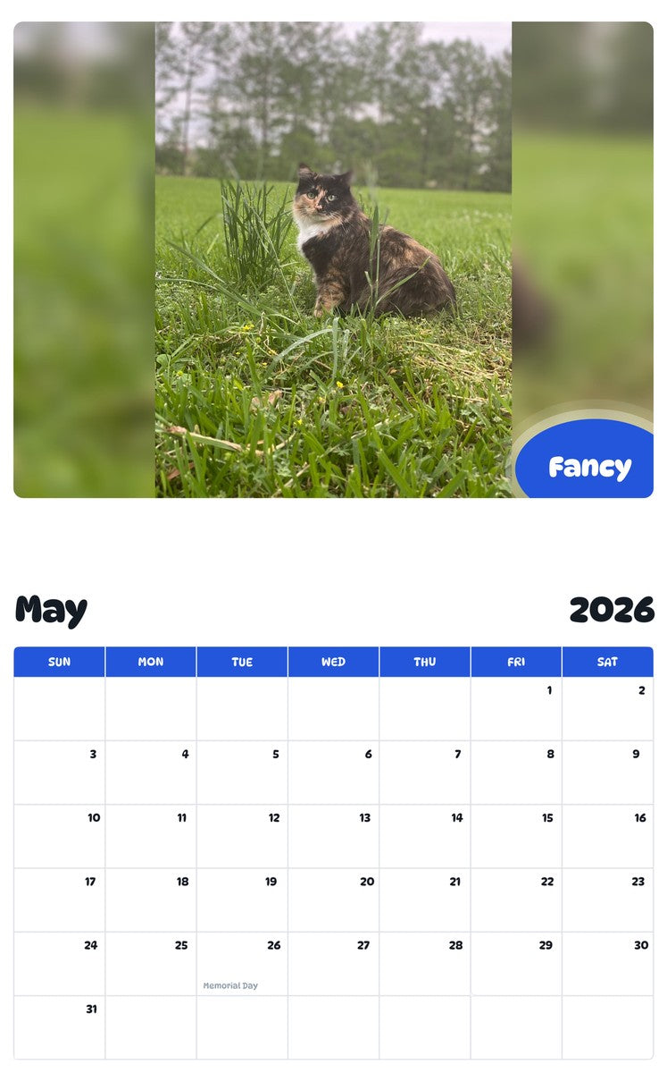 2026 - 2027 Fancy - Pawidols Pet Calendar