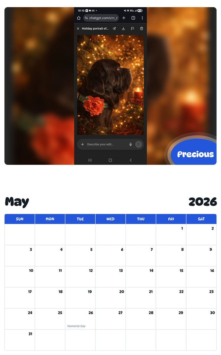 2026 - 2027 Precious - Pawidols Pet Calendar