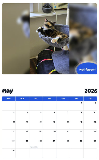 2026 - 2027 Malifacent - Pawidols Pet Calendar