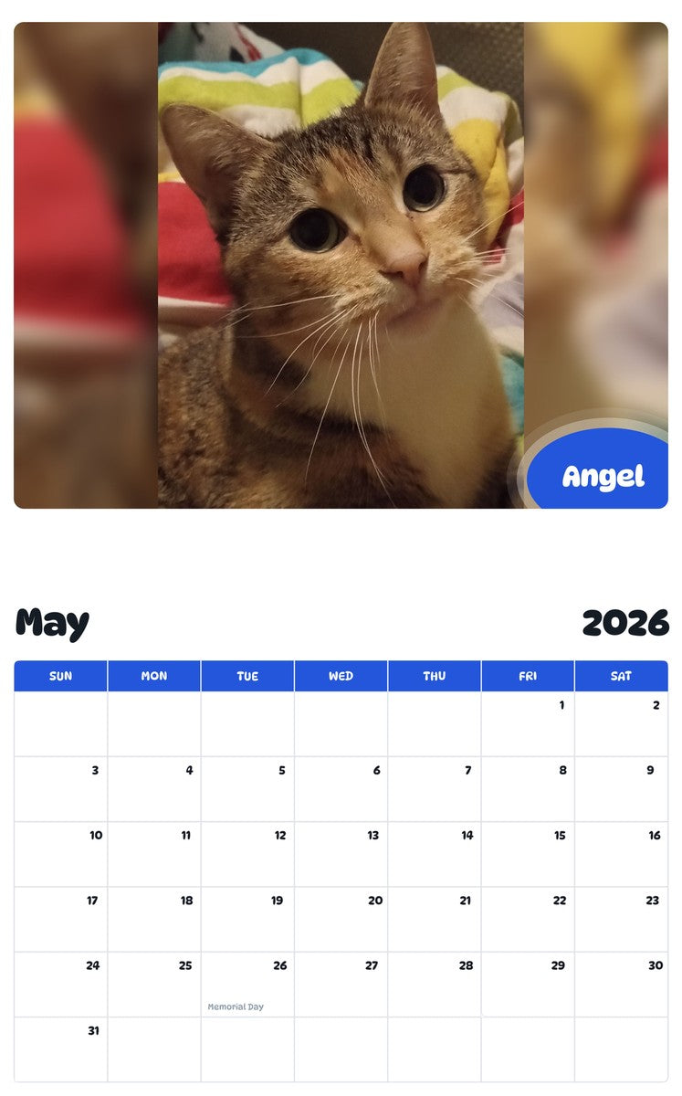 2026 - 2027 Angel - Pawidols Pet Calendar