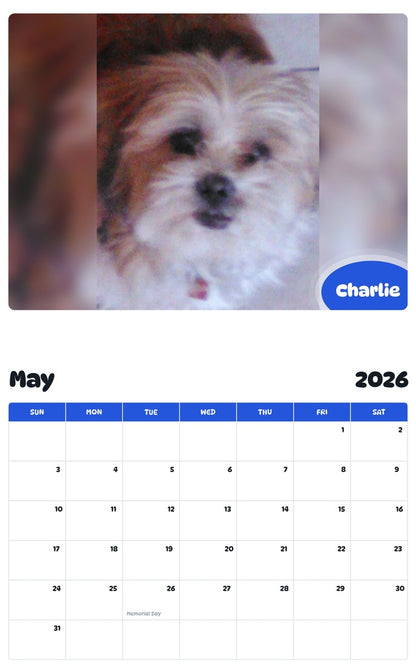 2026 - 2027 Charlie - Pawidols Pet Calendar