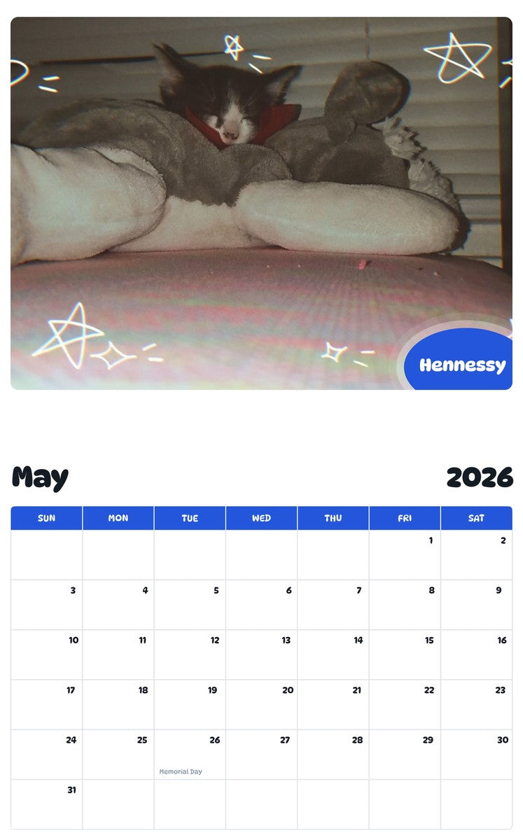 2026 - 2027 Hennessy - Pawidols Pet Calendar