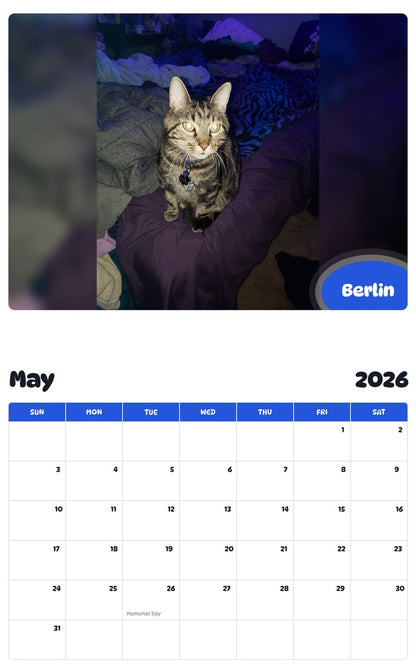 2026 - 2027 Berlin - Pawidols Pet Calendar