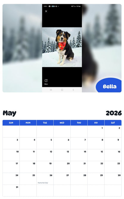 2026 - 2027 Bella - Pawidols Pet Calendar