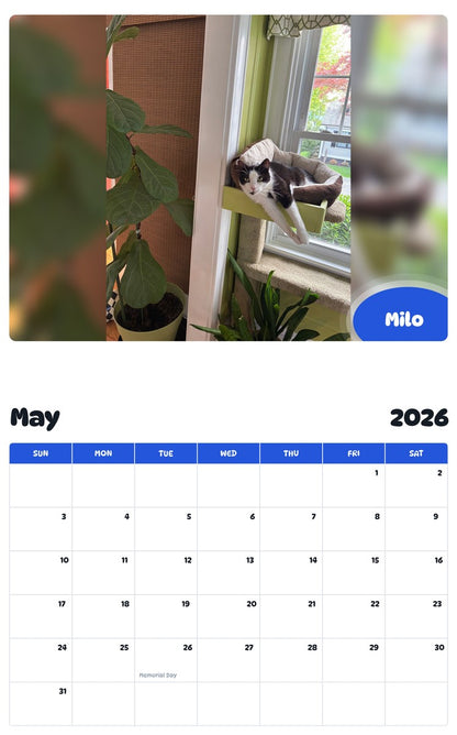 2026 - 2027 Milo - Pawidols Pet Calendar
