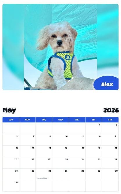 2026 - 2027 Alex - Pawidols Pet Calendar