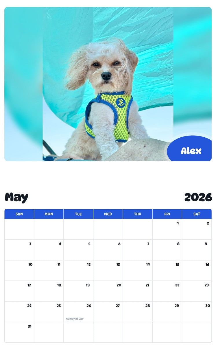 2026 - 2027 Alex - Pawidols Pet Calendar