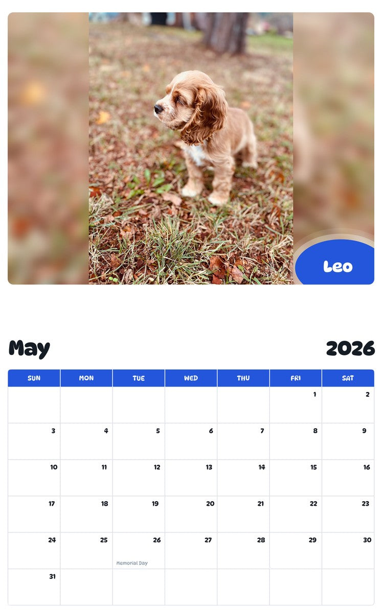 2026 - 2027 Leo - Pawidols Pet Calendar