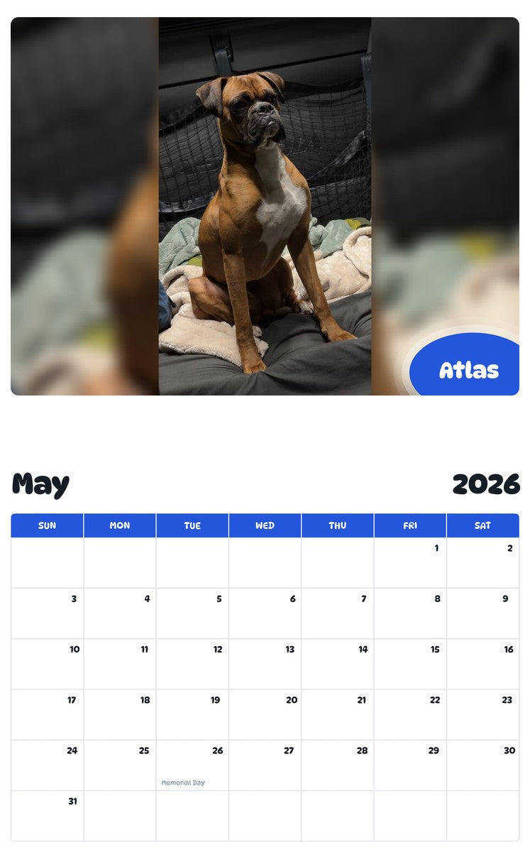 2026 - 2027 Atlas - Pawidols Pet Calendar