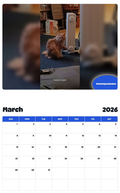 November 2025 - October 2026 Kiwininjasskicker - Pawidols Pet Calendar
