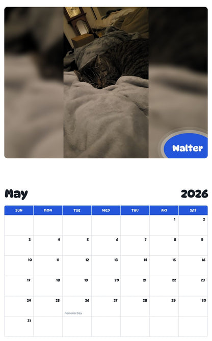 2026 - 2027 Walter - Pawidols Pet Calendar
