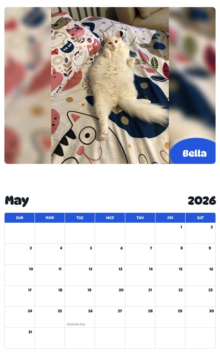 2026 - 2027 Bella - Pawidols Pet Calendar