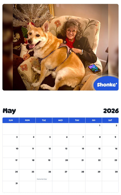 2026 - 2027 Shonke’ - Pawidols Pet Calendar