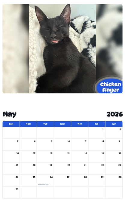 2026 - 2027 Chicken Finger - Pawidols Pet Calendar