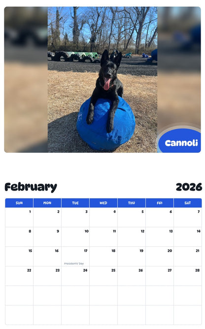 October 2025 - September 2026 Cannoli - Pawidols Pet Calendar