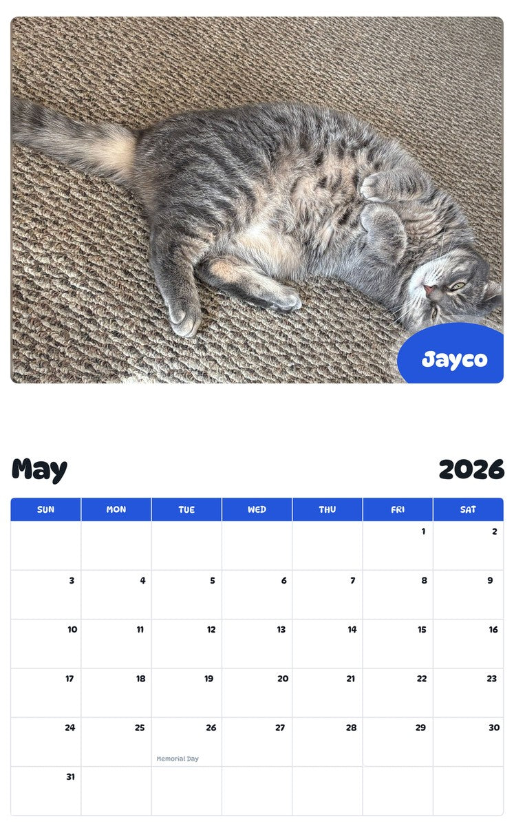 2026 - 2027 Jayco - Pawidols Pet Calendar