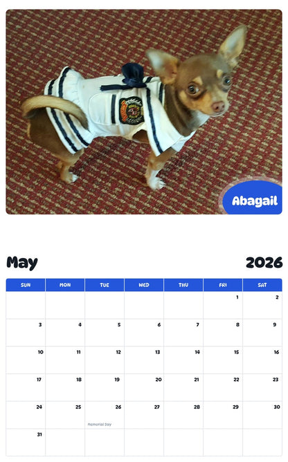 2026 - 2027 Abagail - Pawidols Pet Calendar
