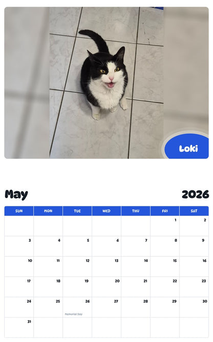 2026 - 2027 Loki - Pawidols Pet Calendar