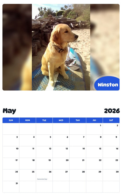 2026 - 2027 Winston - Pawidols Pet Calendar