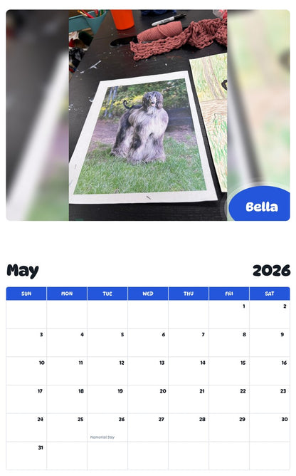 2026 - 2027 Bella - Pawidols Pet Calendar