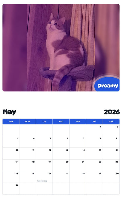 2026 - 2027 Dreamy - Pawidols Pet Calendar