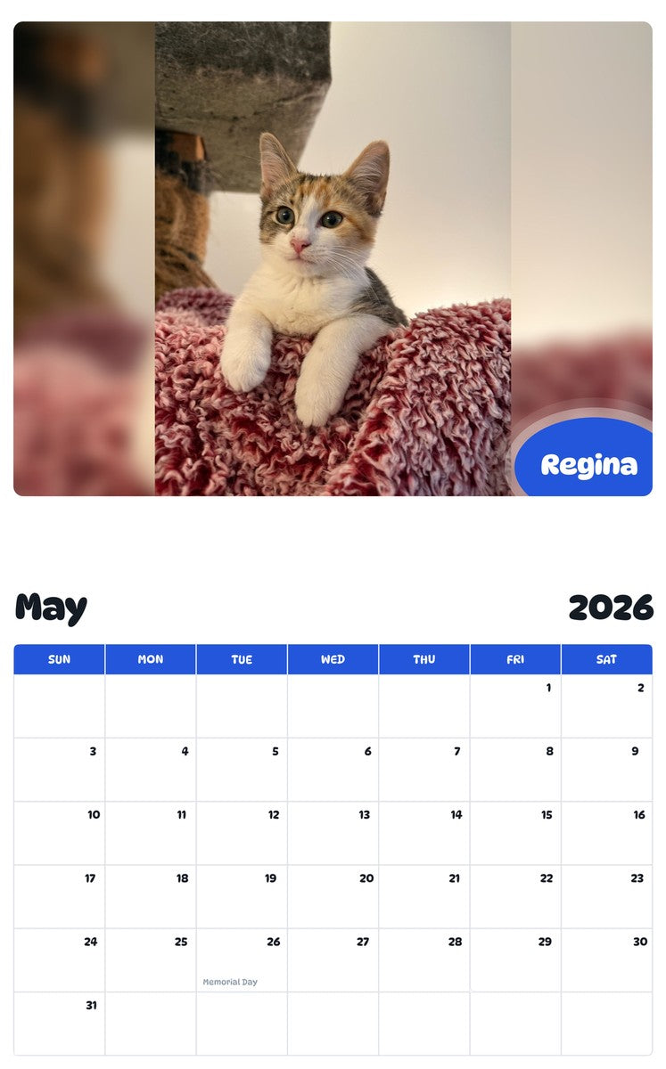 2026 - 2027 Regina - Pawidols Pet Calendar