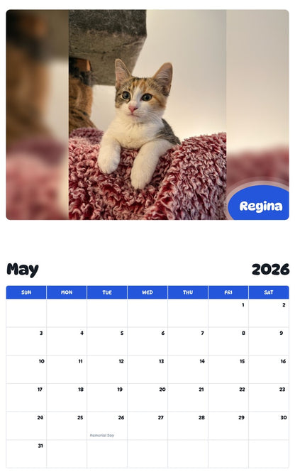 2026 - 2027 Regina - Pawidols Pet Calendar