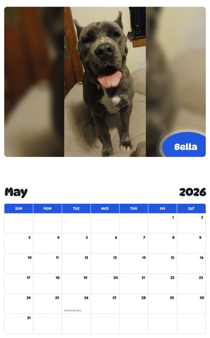 2026 - 2027 Bella - Pawidols Pet Calendar