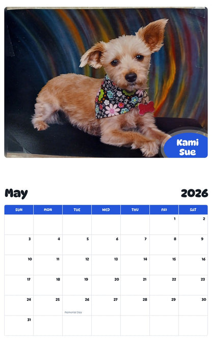 2026 - 2027 Kami Sue - Pawidols Pet Calendar