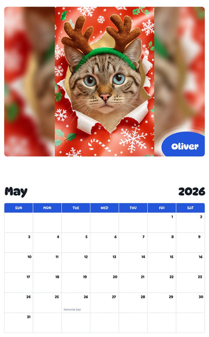 2026 - 2027 Oliver - Pawidols Pet Calendar