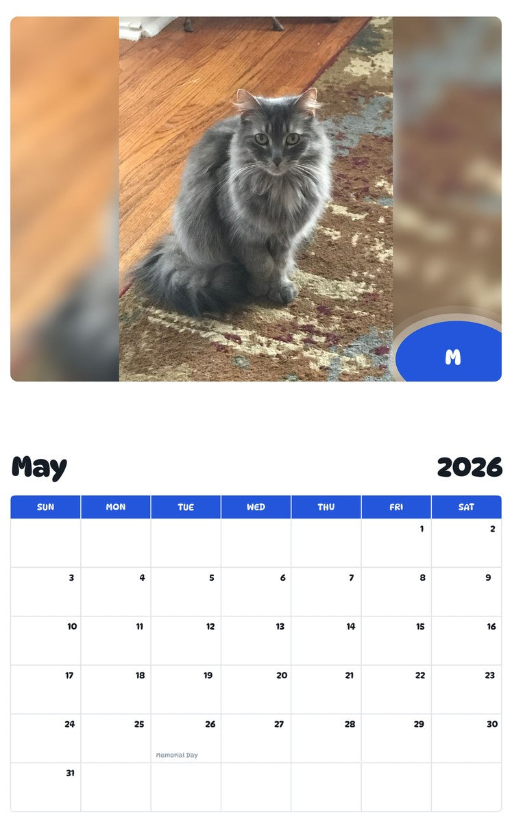 2026 - 2027 M - Pawidols Pet Calendar