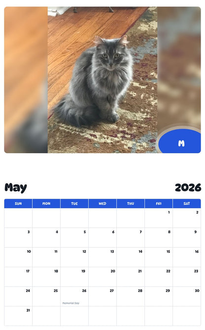 2026 - 2027 M - Pawidols Pet Calendar