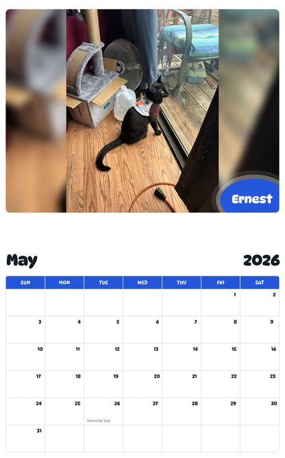 2026 - 2027 Ernest - Pawidols Pet Calendar